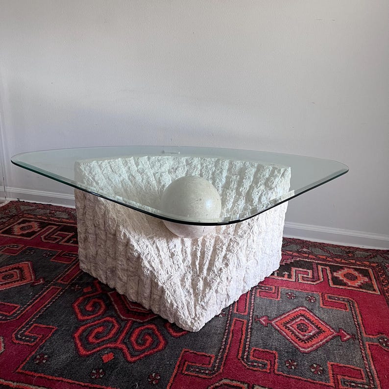 Triangular Mactan Stone Coffee Table